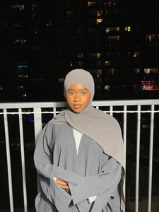 Glittered Crinkle Abaya (with matching hijab)