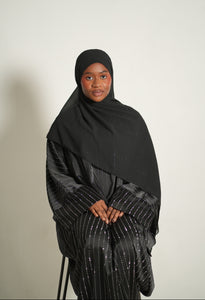 The Sparkle Stripe Abaya Set