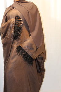 Metallic Butterfly Abaya with matching hijab