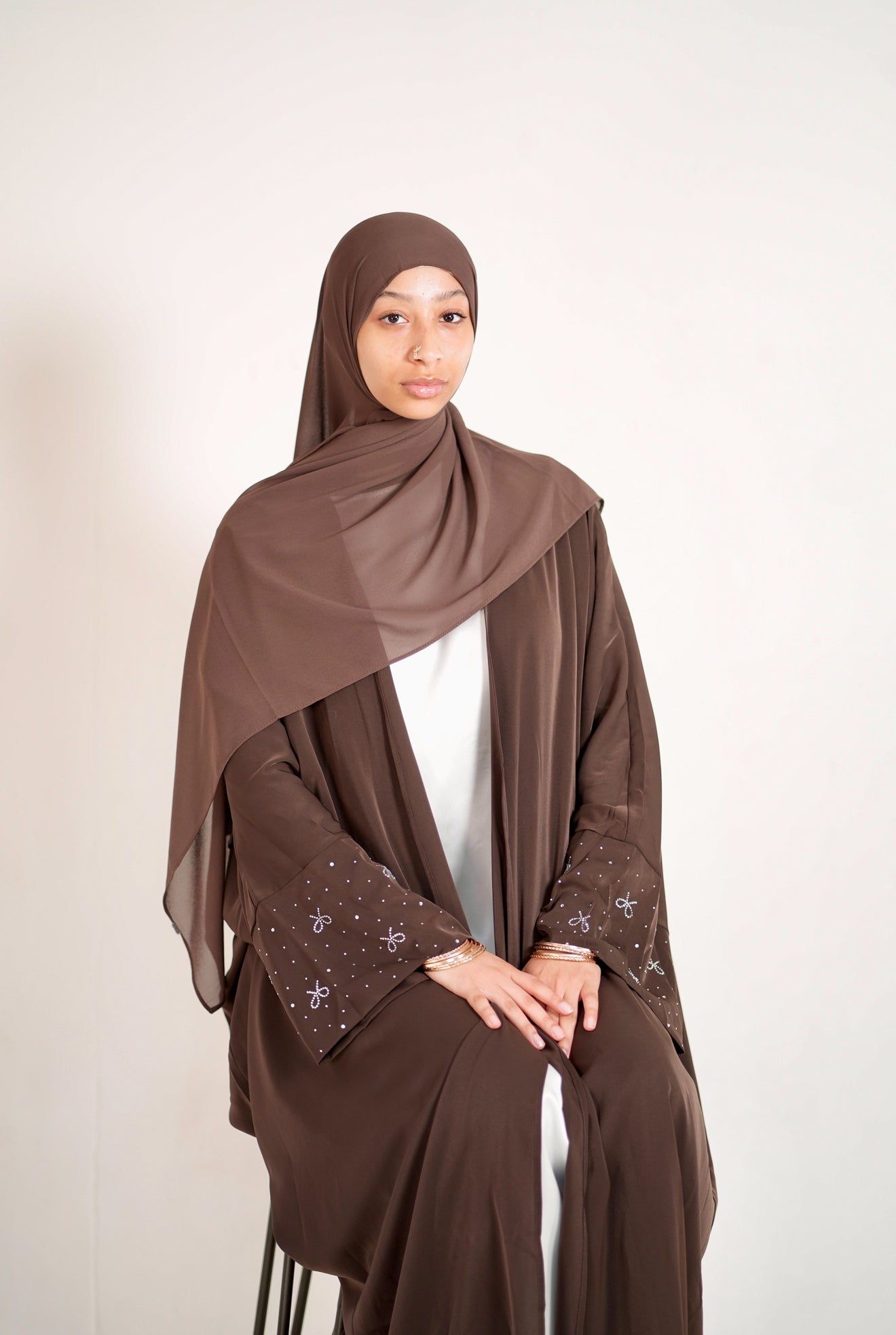 The Bow Tie Open Abaya Set🎀
