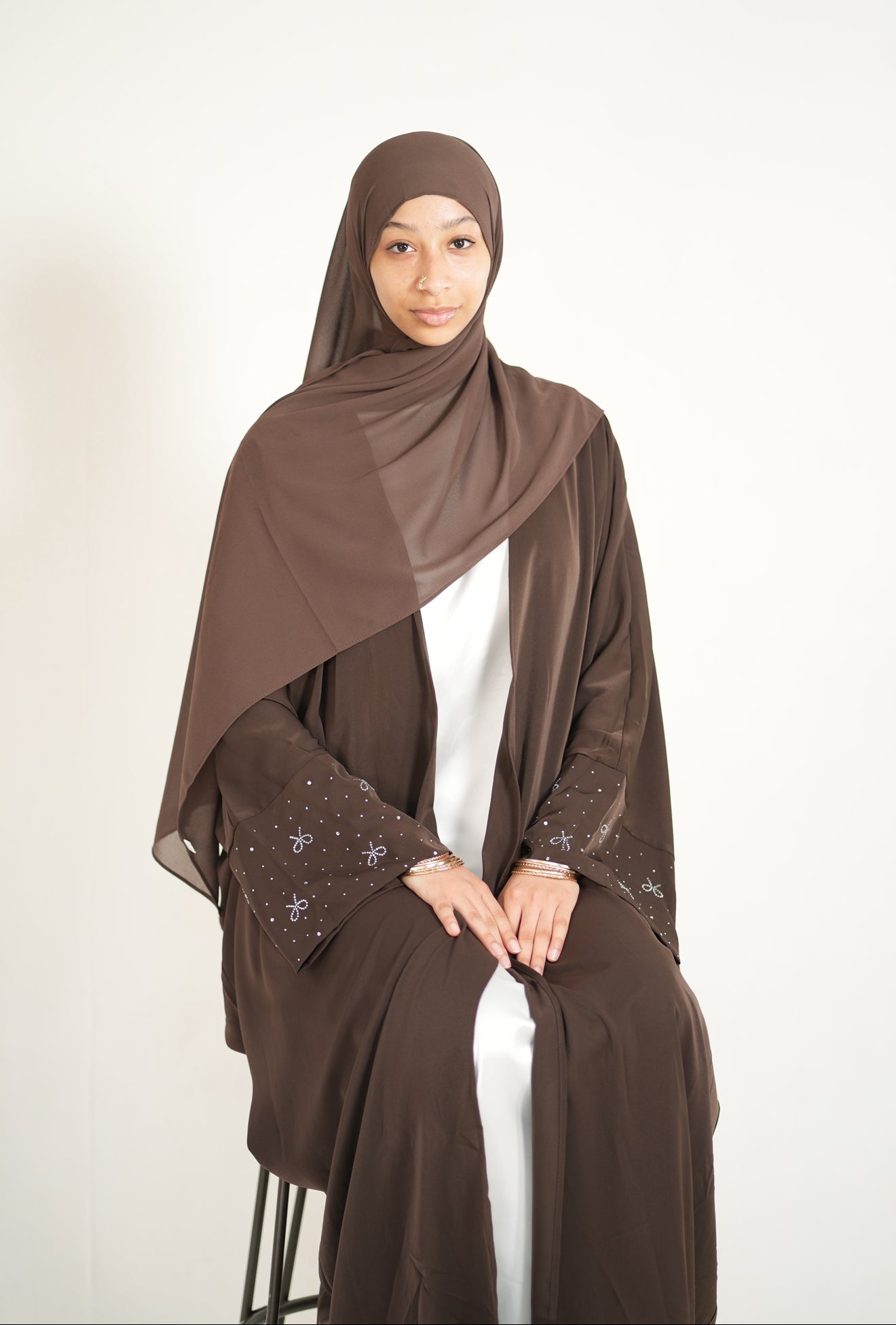 The Bow Tie Open Abaya Set🎀