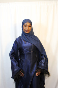 Metallic Butterfly Abaya with matching hijab