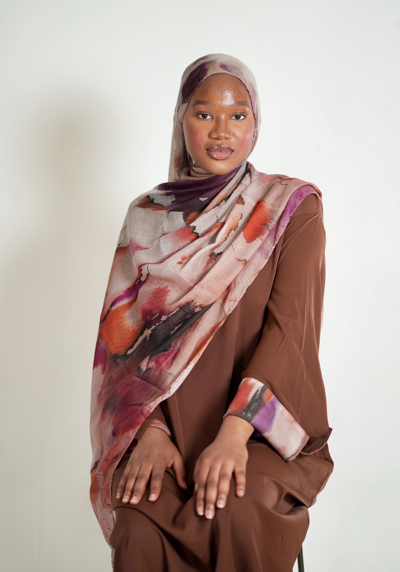 Water Color Abaya set