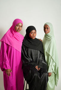 The Sparkle Stripe Abaya Set