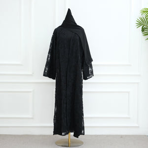 Premium Floral Lace Abaya