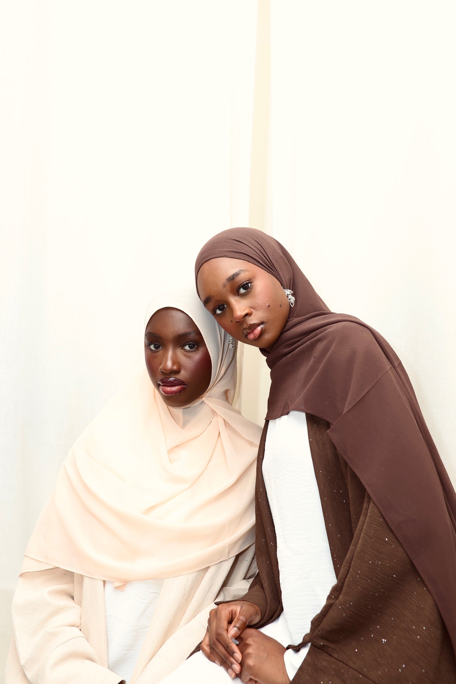 Glittered Crinkle Abaya (with matching hijab)