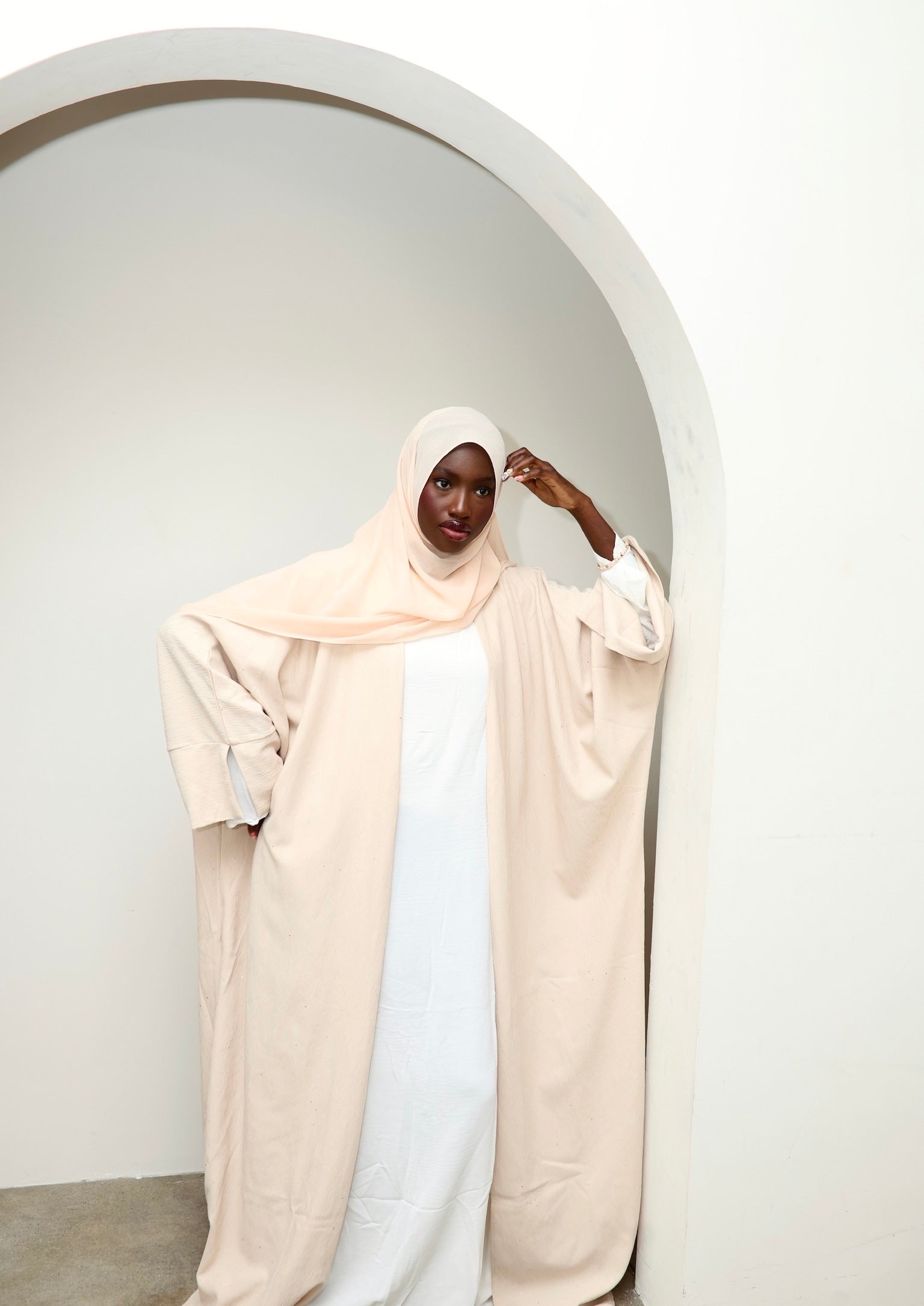 Glittered Crinkle Abaya (with matching hijab)