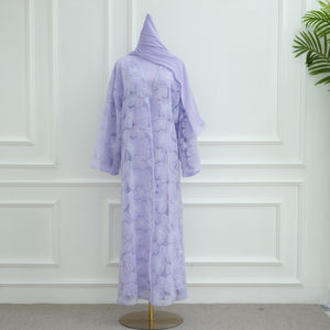 Premium Floral Lace Abaya