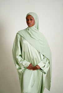 The Sparkle Stripe Abaya Set