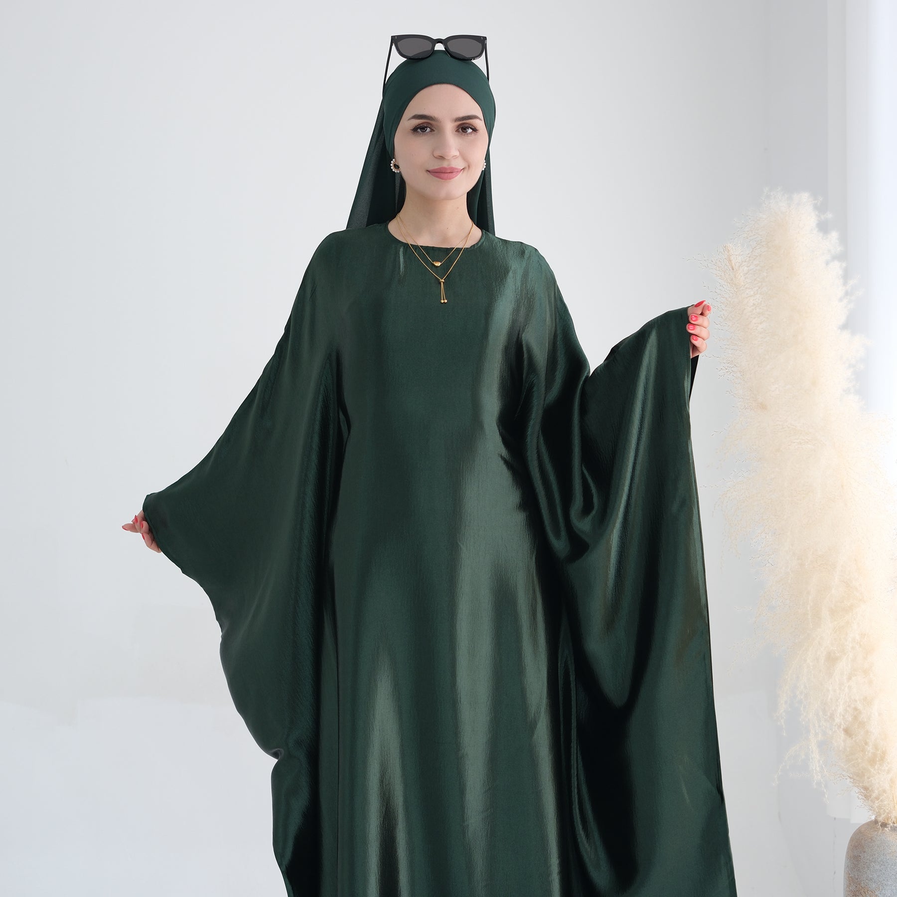 Silk Butterfly Abaya with matching hijab