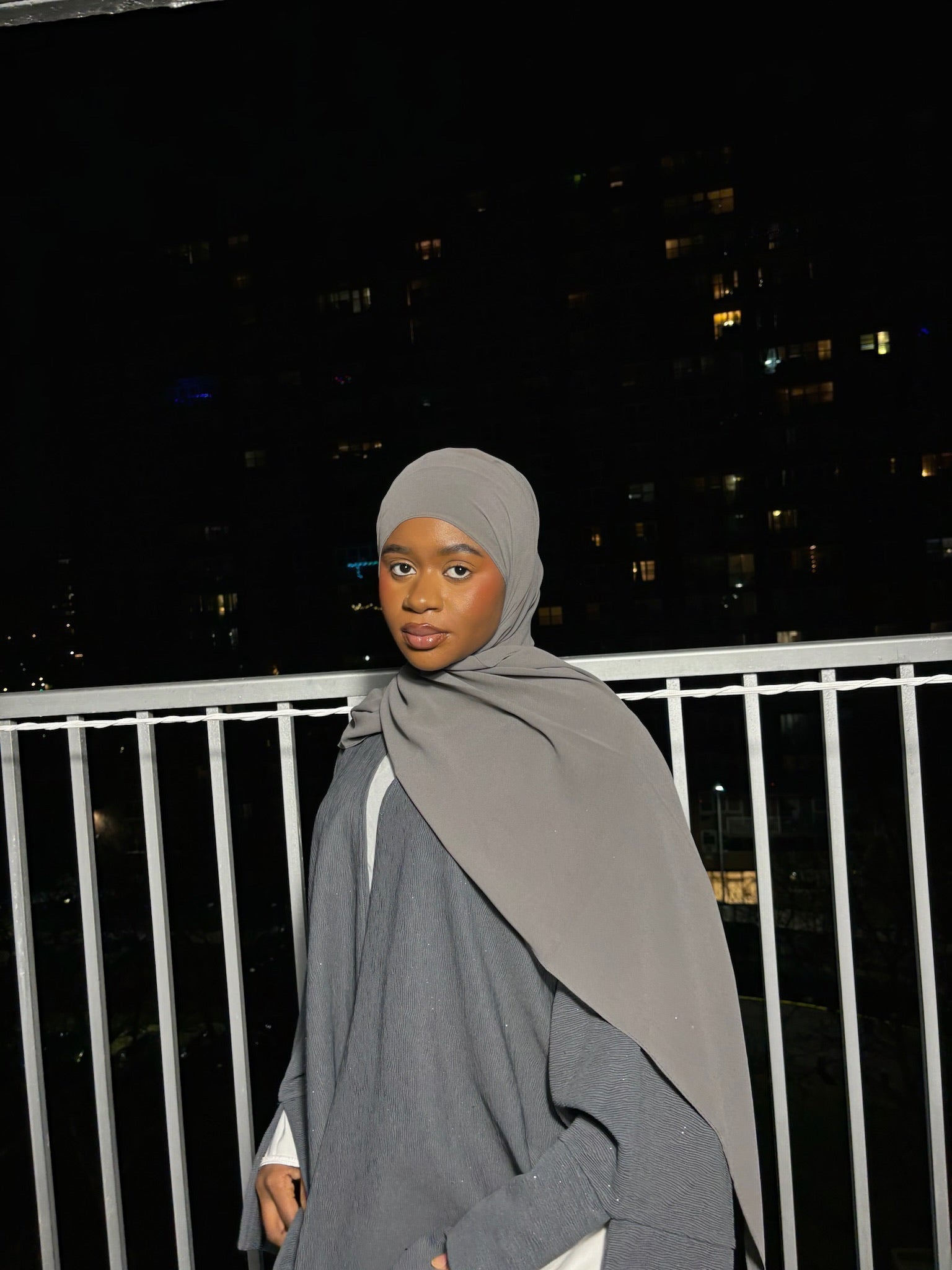 Glittered Crinkle Abaya (with matching hijab)