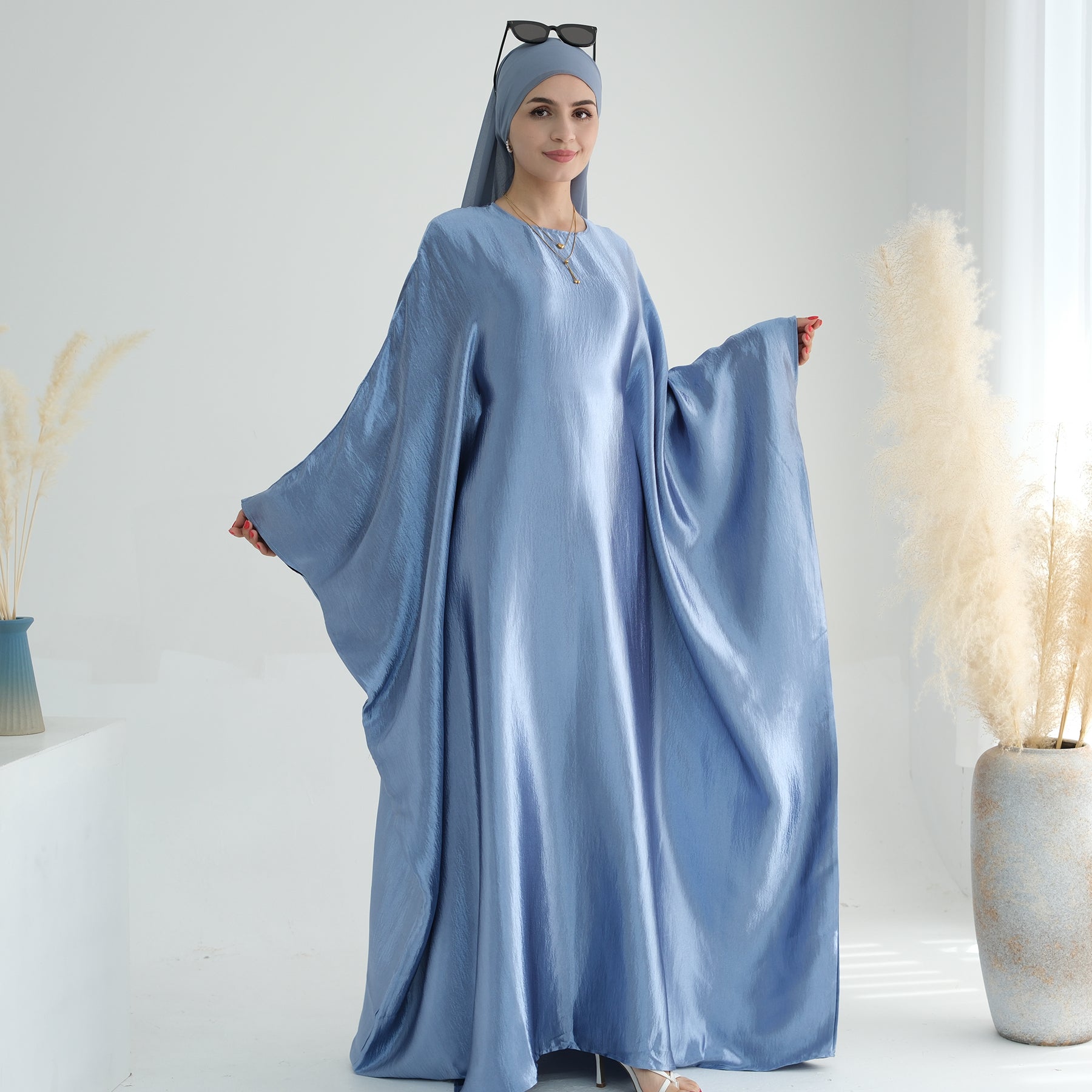Silk Butterfly Abaya with matching hijab – Shopwithhawa