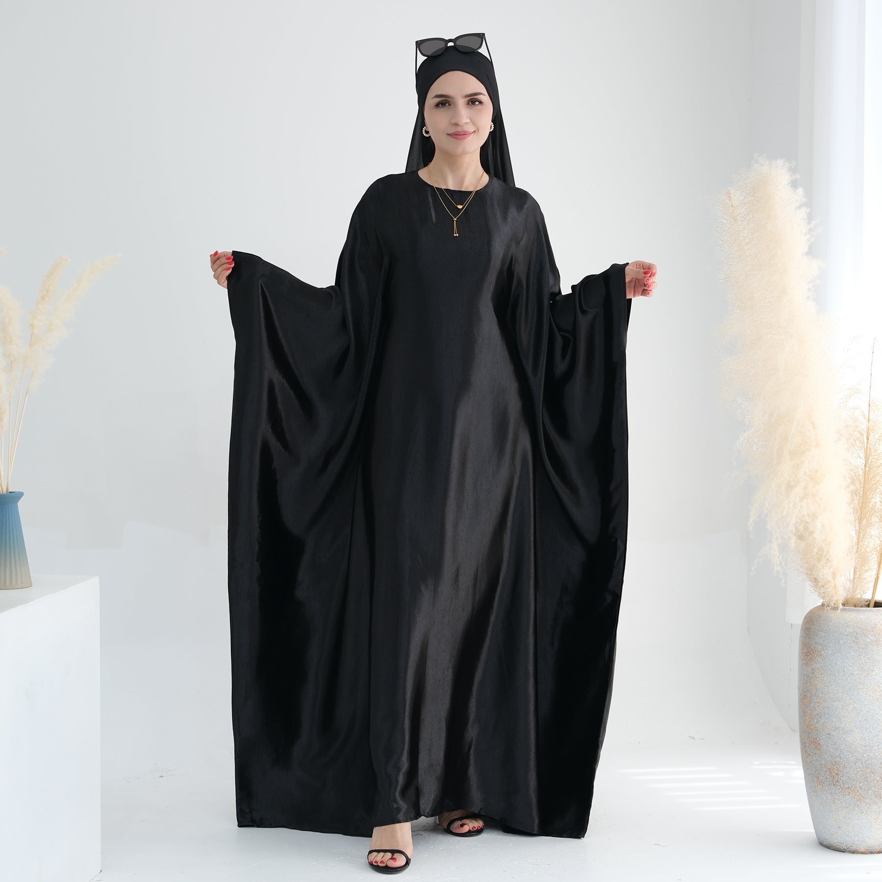 Silk Butterfly Abaya with matching hijab