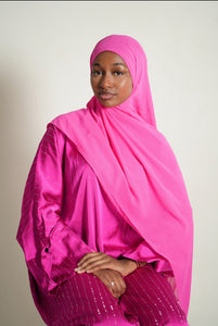 The Sparkle Stripe Abaya Set