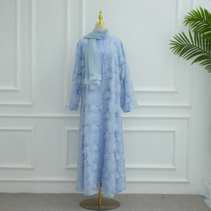 Premium Floral Lace Abaya