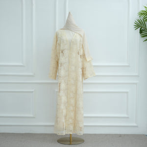 Premium Floral Lace Abaya
