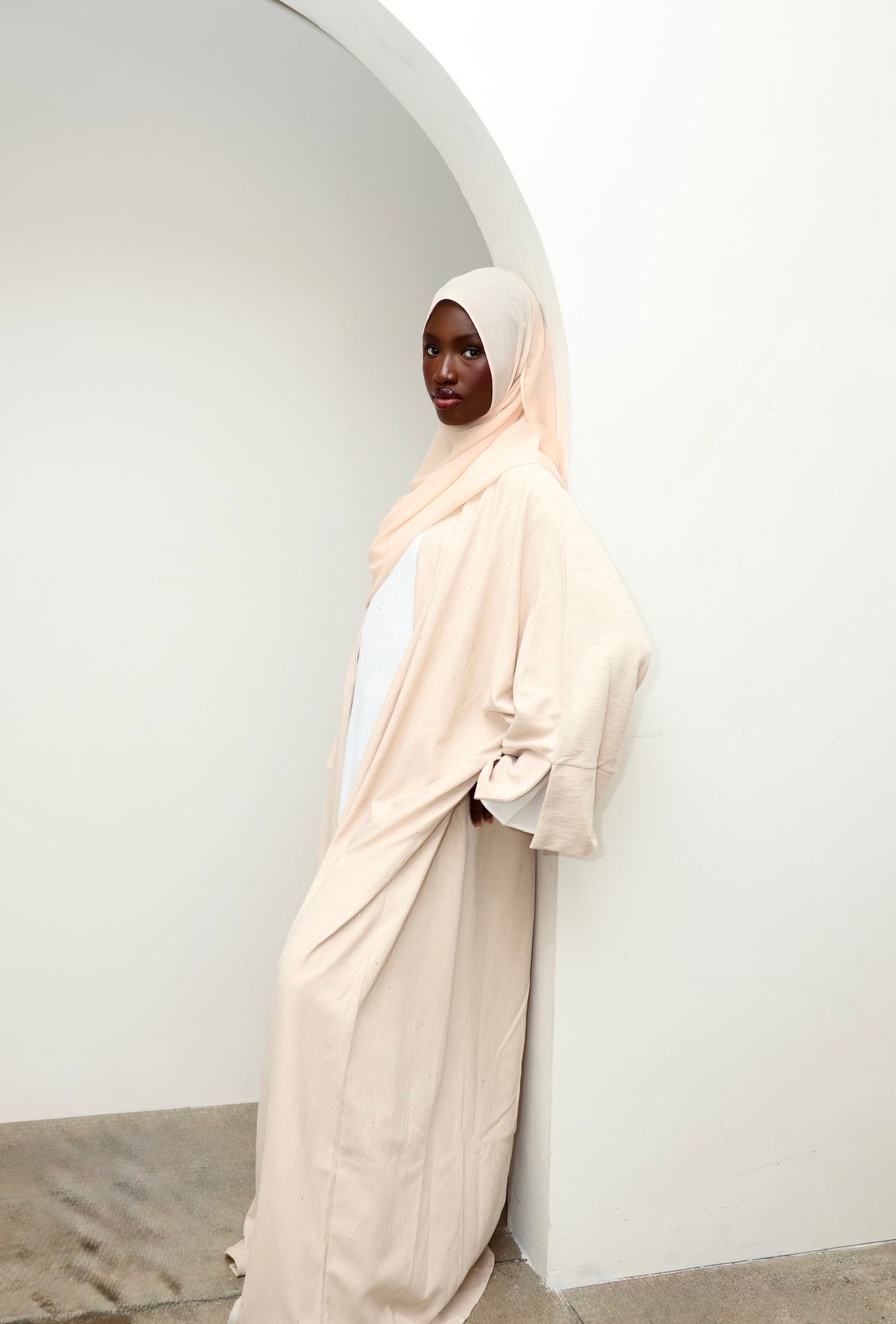 Glittered Crinkle Abaya (with matching hijab)