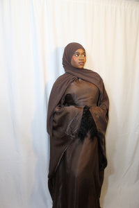 Metallic Butterfly Abaya with matching hijab