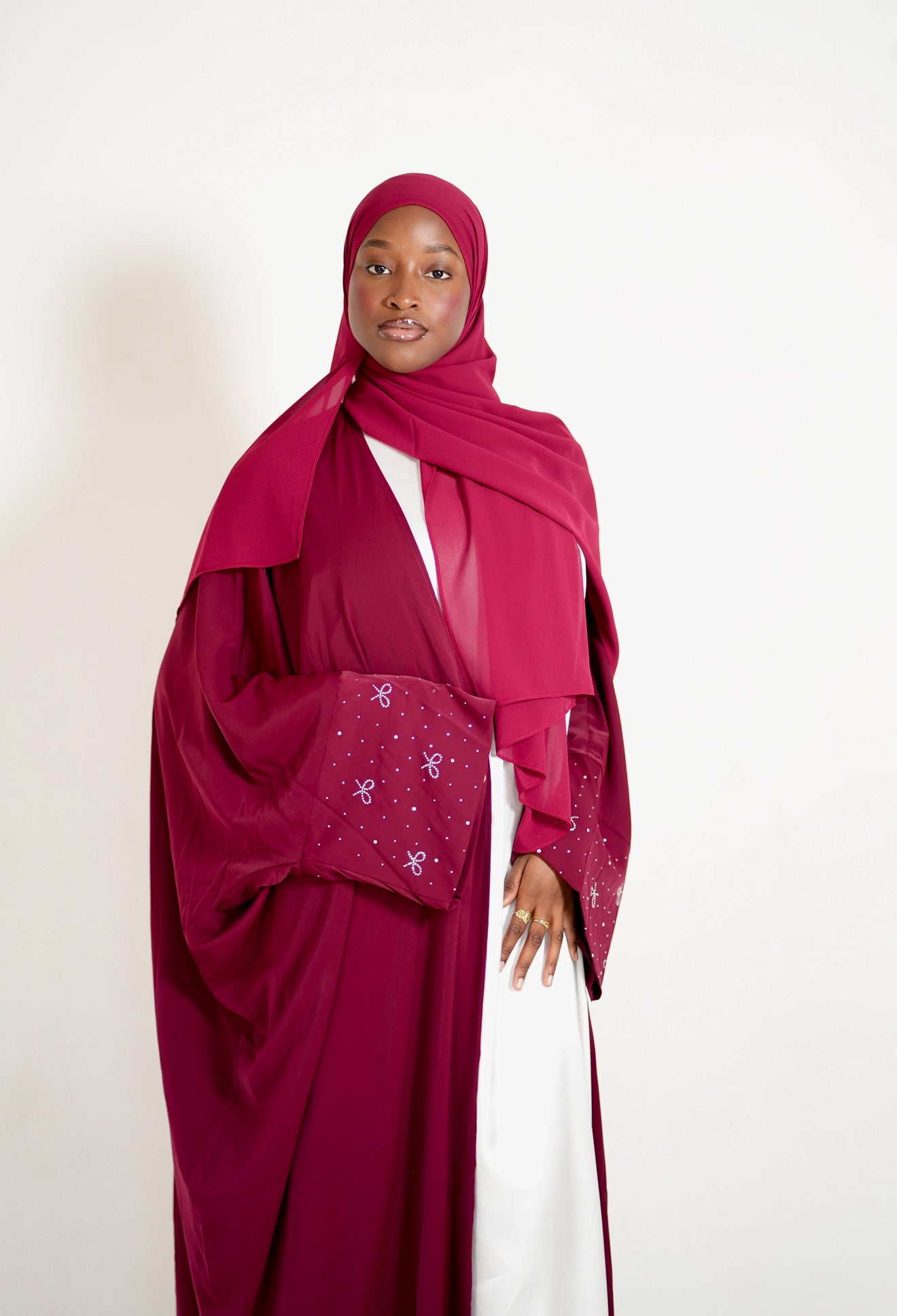 The Bow Tie Open Abaya Set🎀