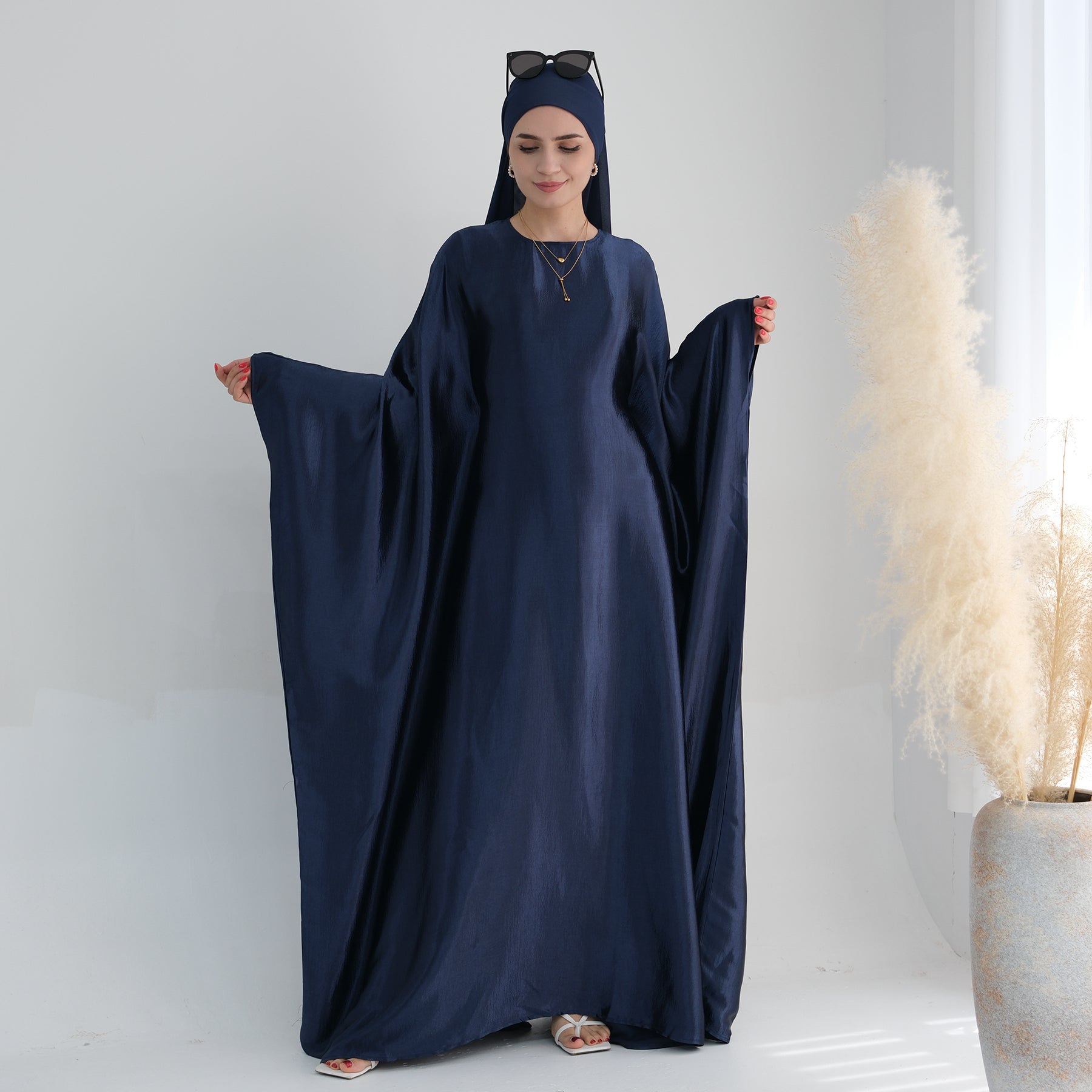 Silk Butterfly Abaya with matching hijab