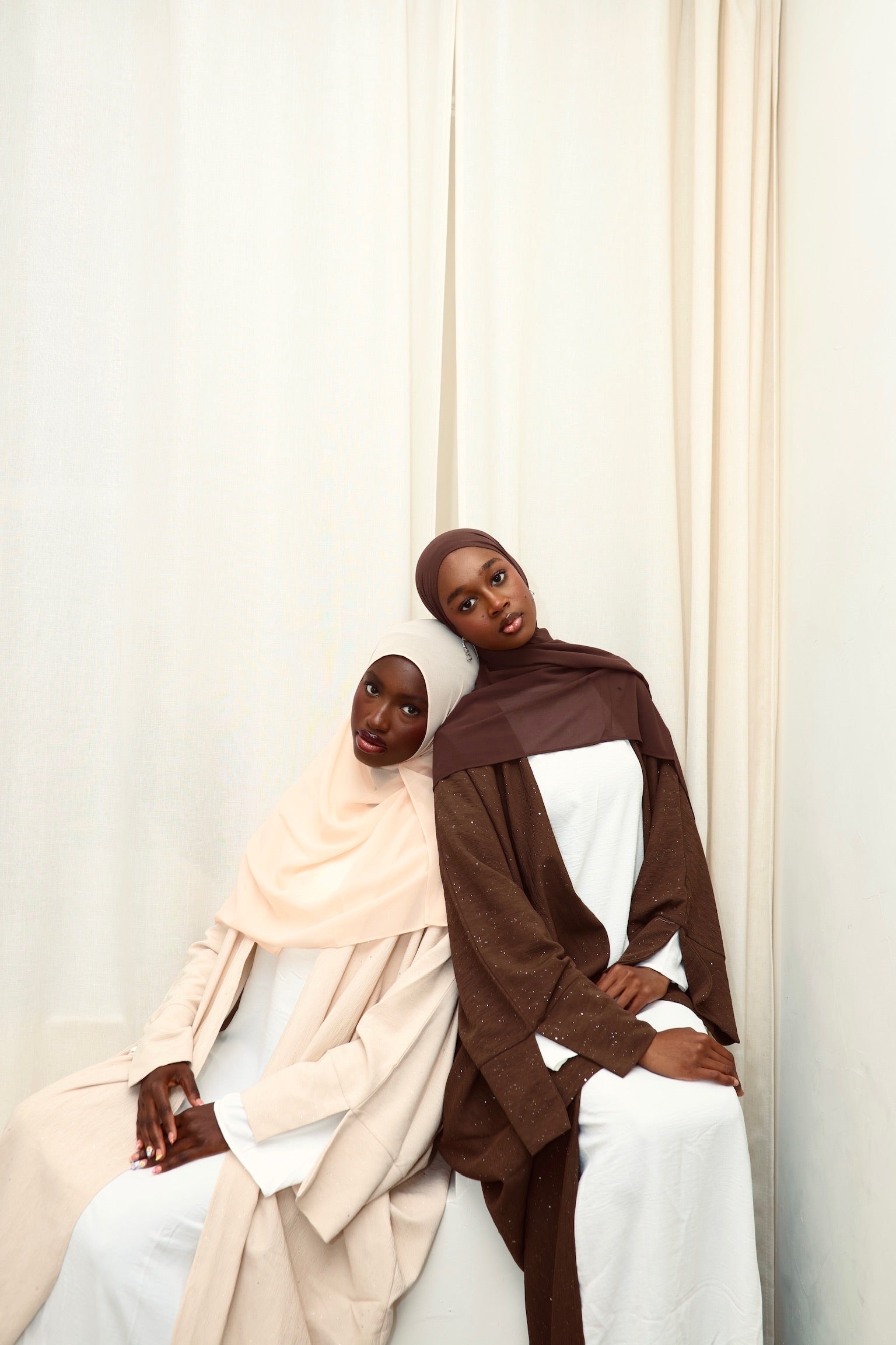 Glittered Crinkle Abaya (with matching hijab)