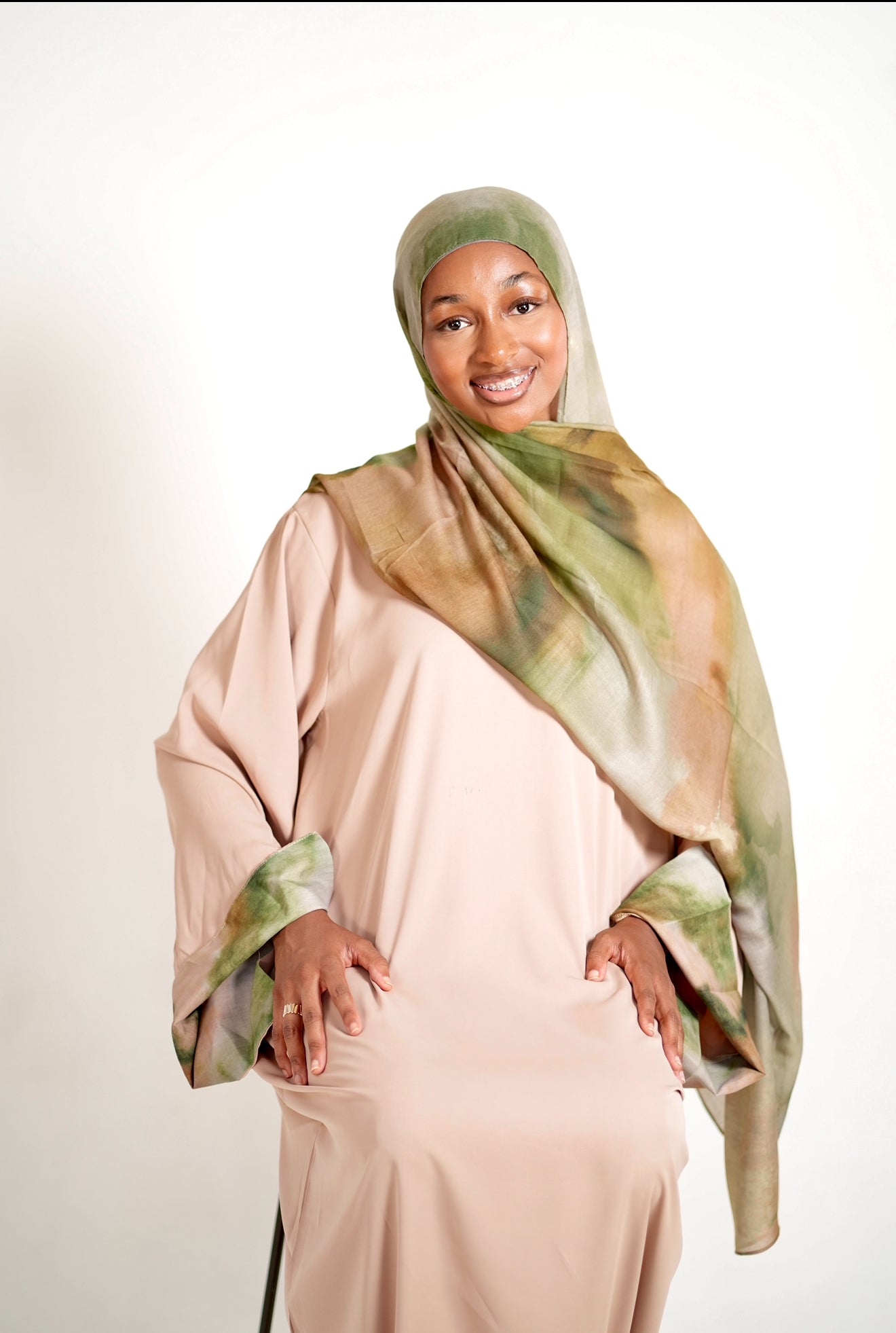 Water Color Abaya set