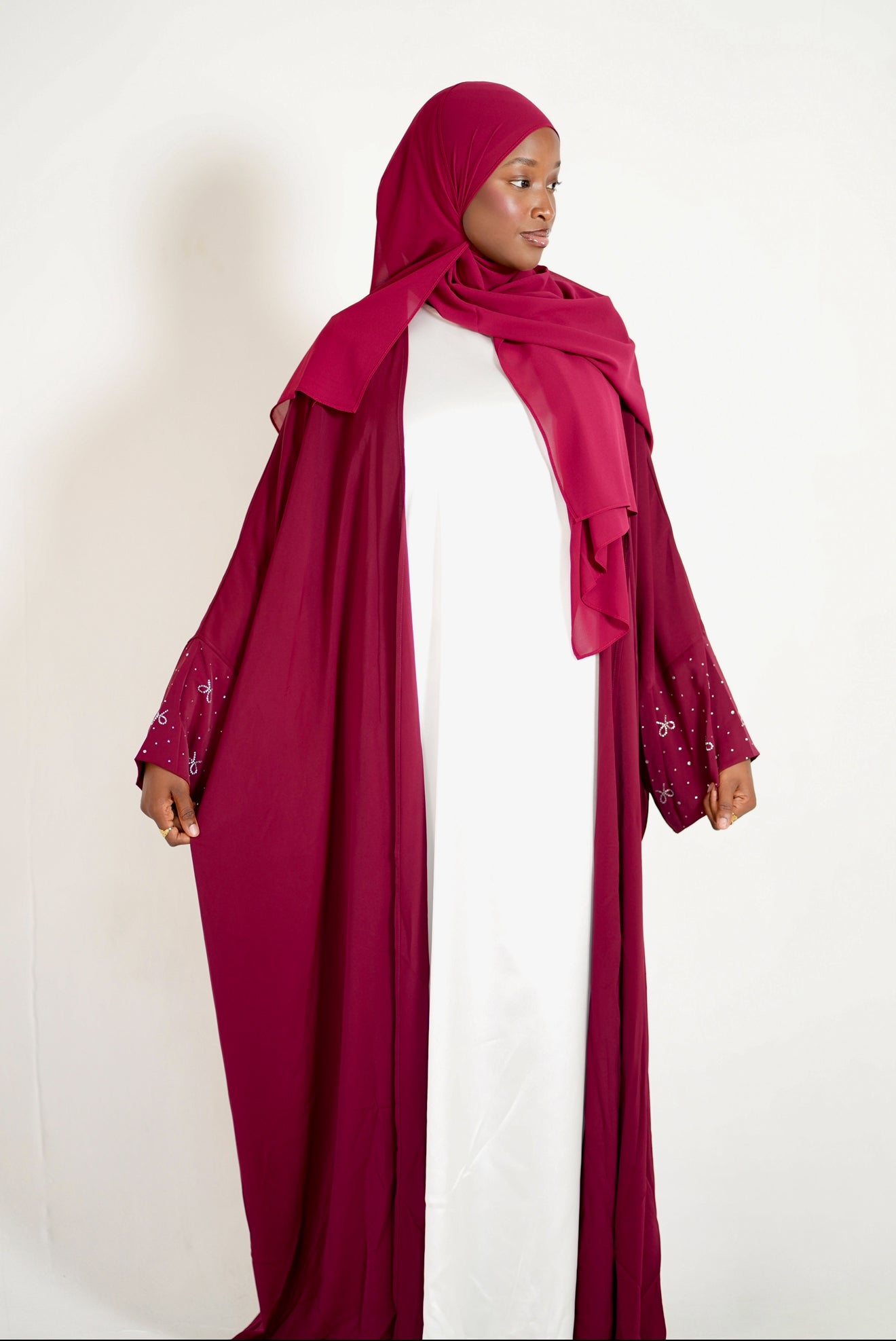 The Bow Tie Open Abaya Set🎀