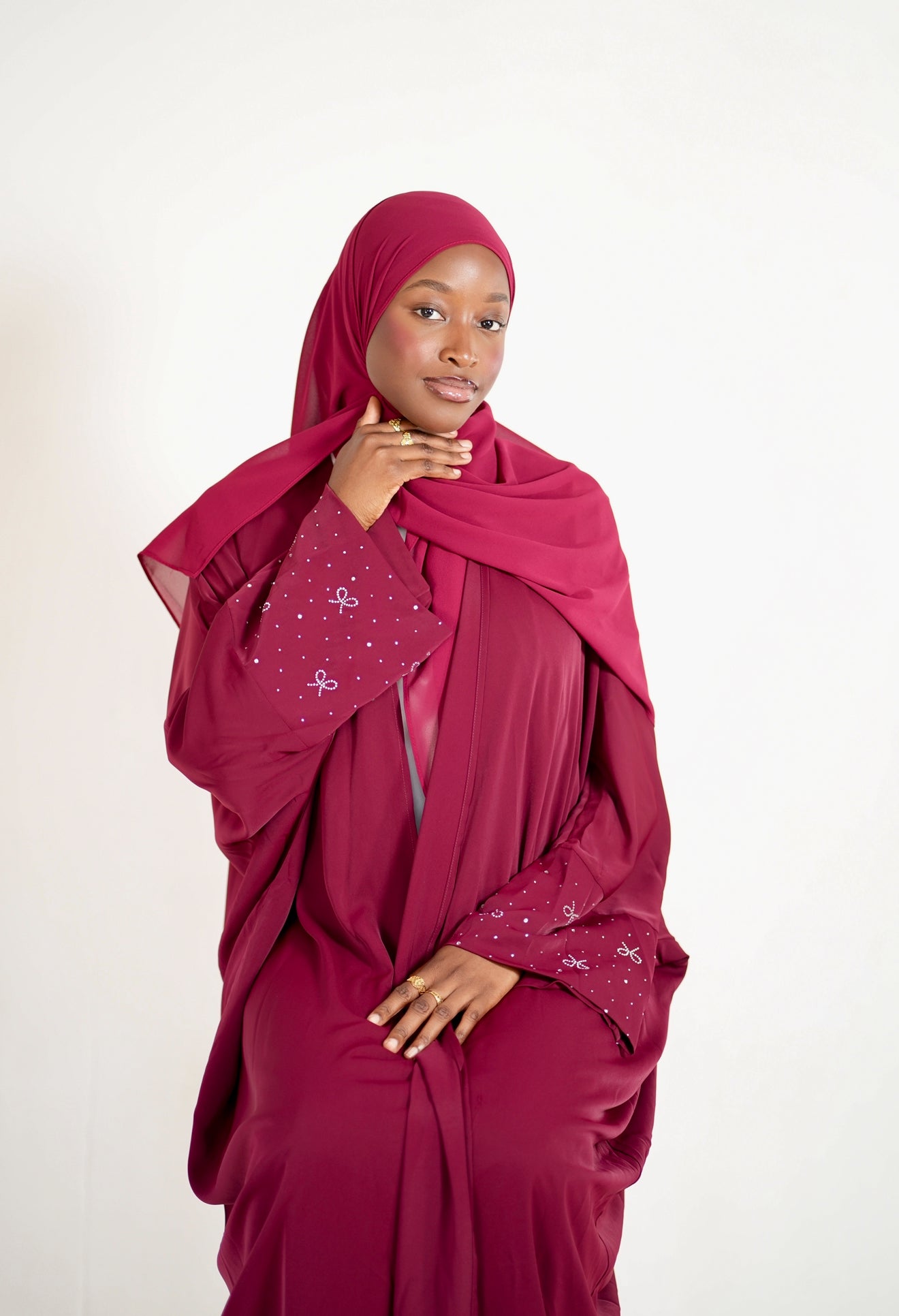 The Bow Tie Open Abaya Set🎀