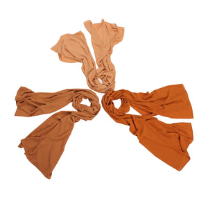 Dark Nude Luxury Crepe Chiffon Set