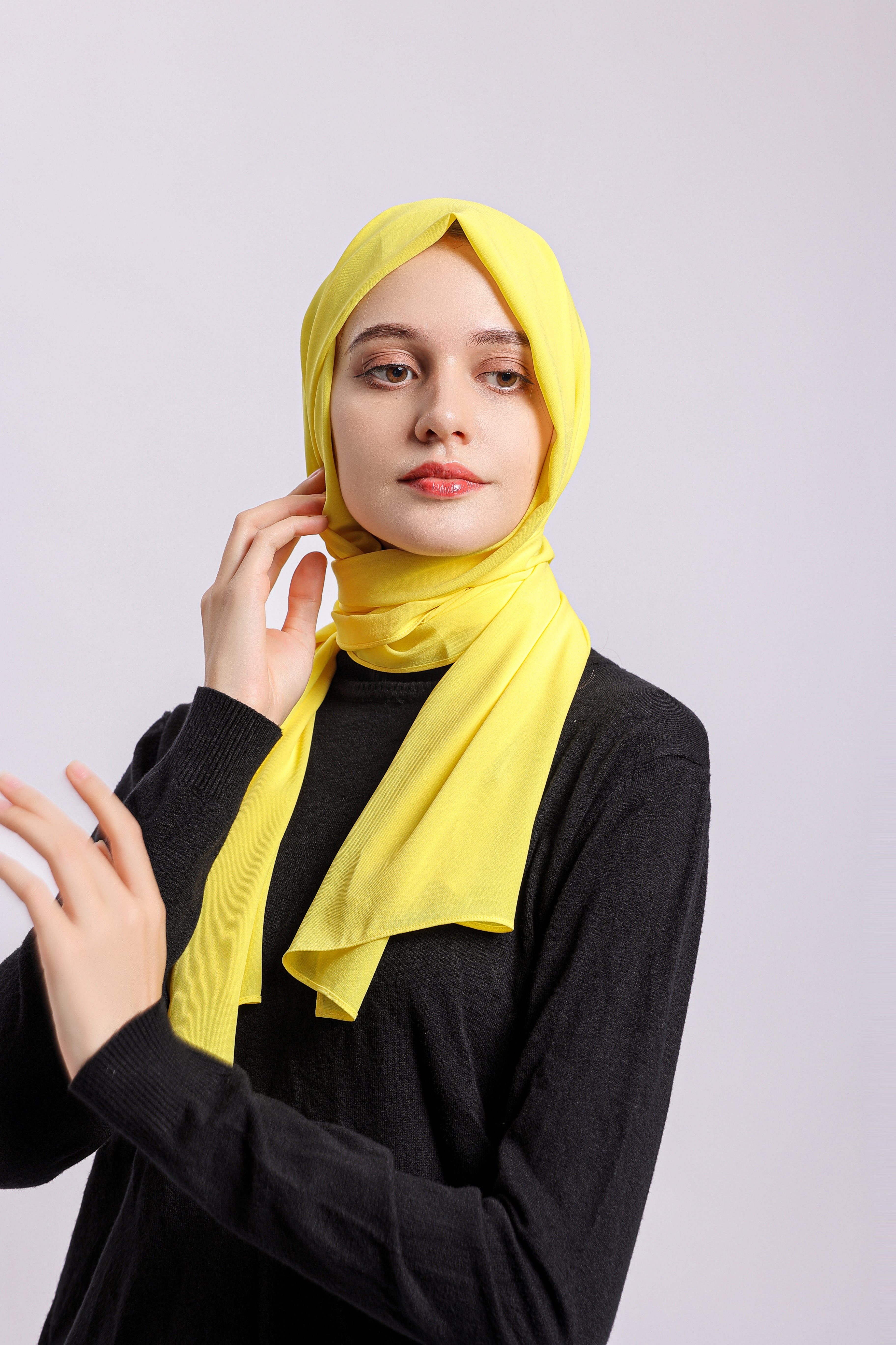 Yellow Chiffon Hijab