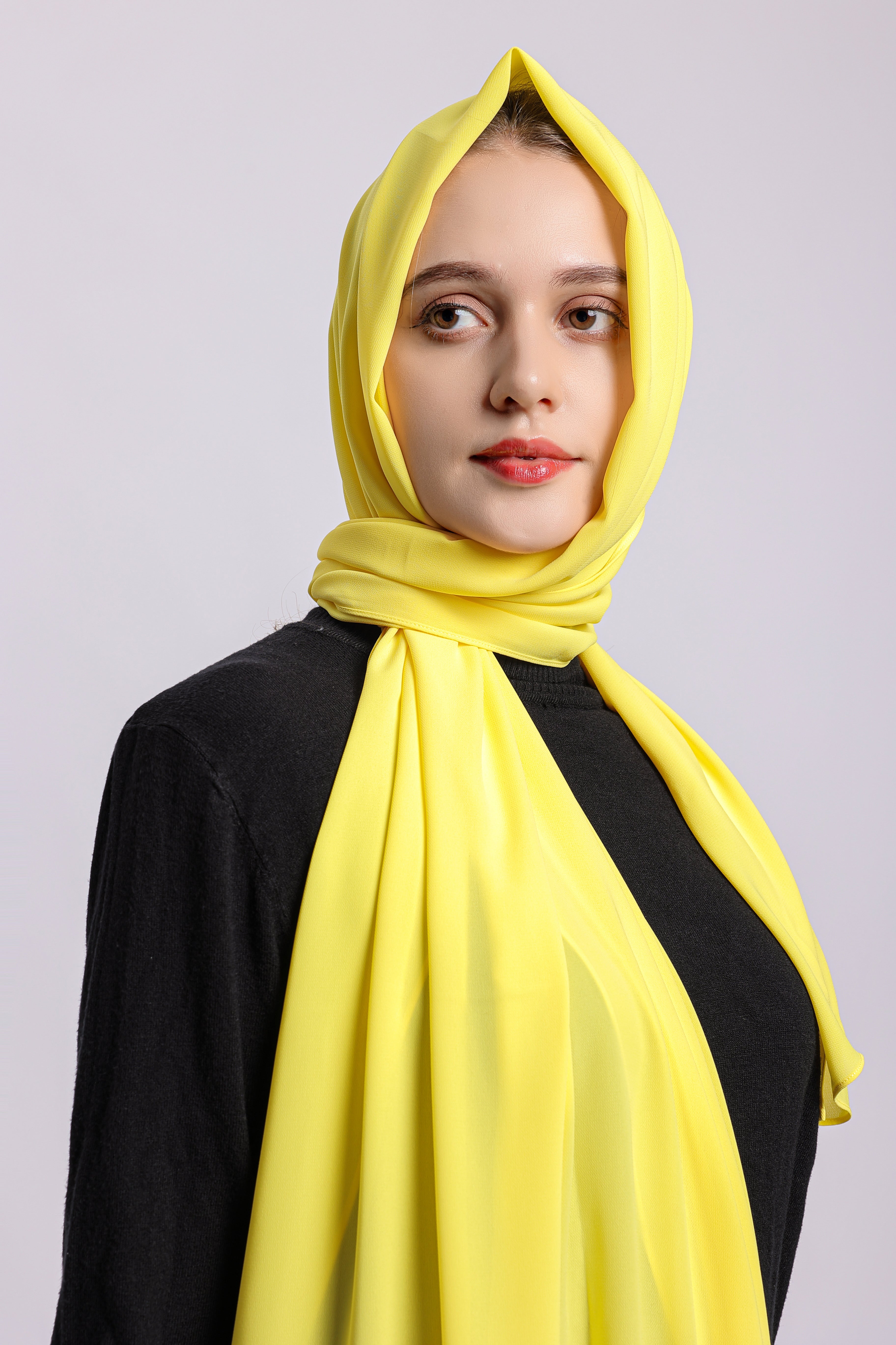 Yellow Chiffon Hijab