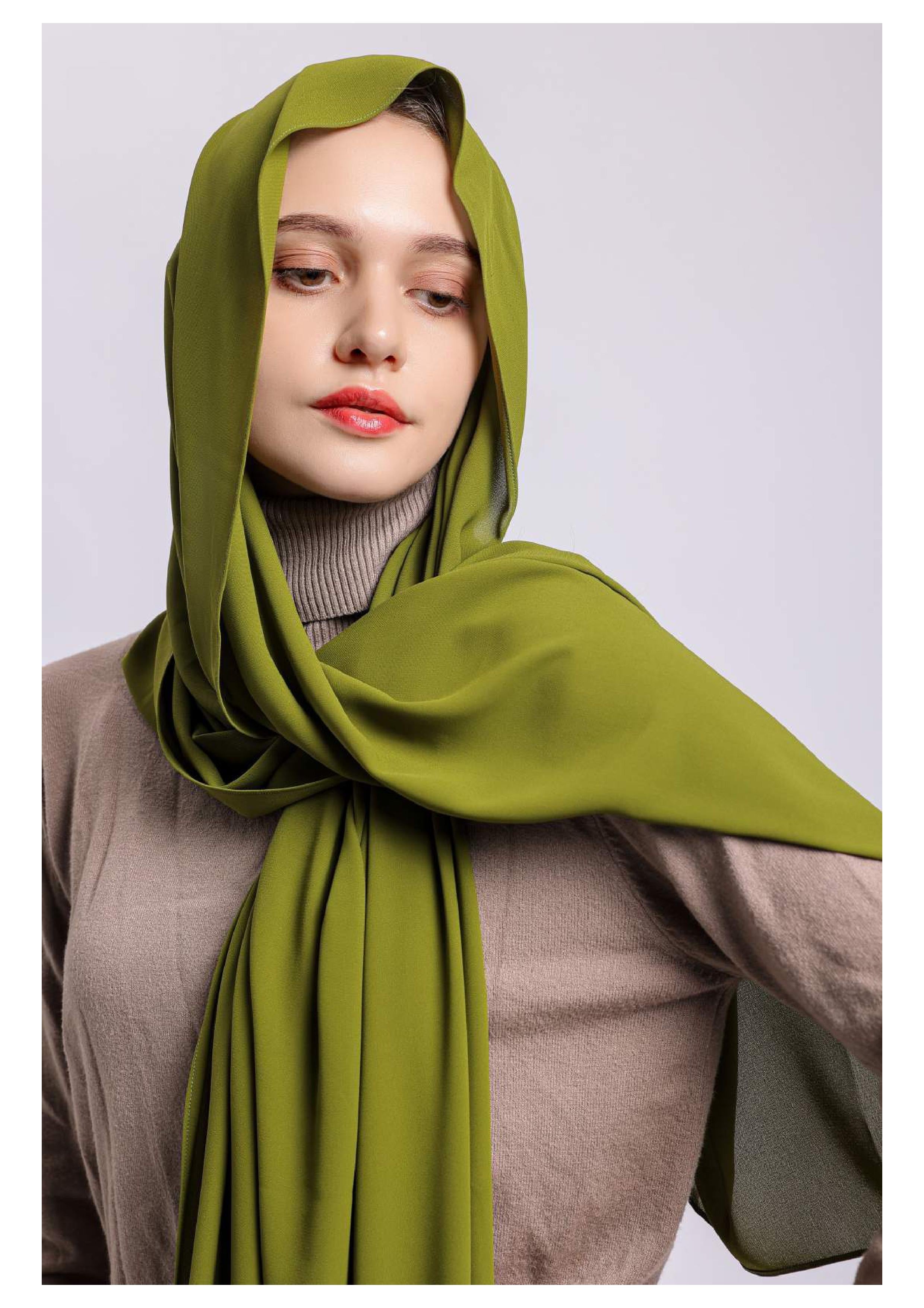 Army Luxury Chiffon Hijab set