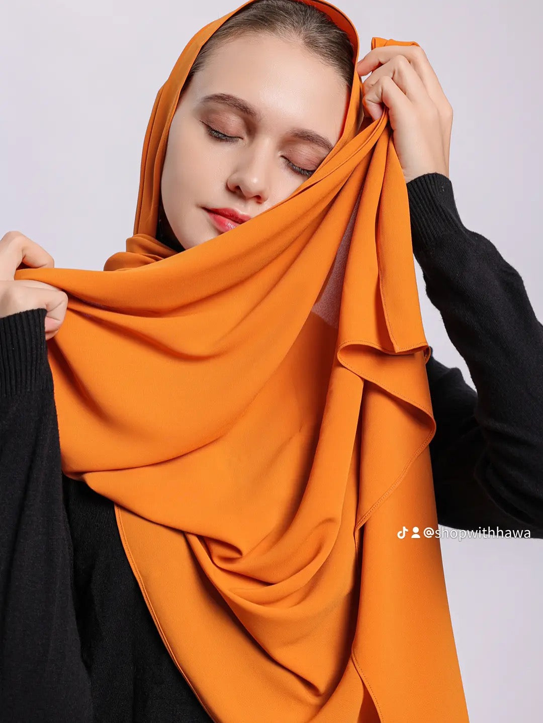 Orange clearance chiffon wrap